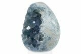 Crystal Filled Celestine (Celestite) Egg Geode - Madagascar #247793-2